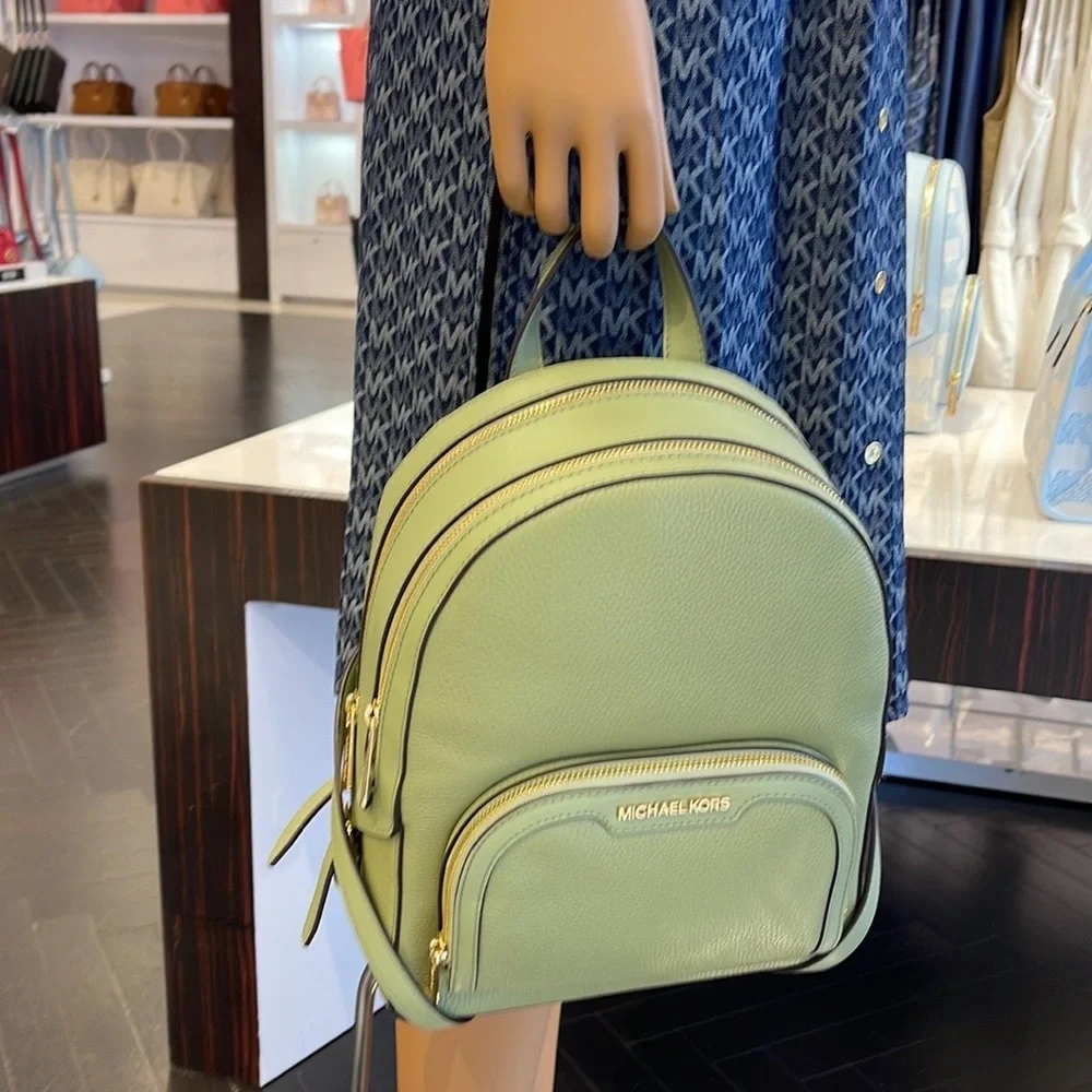 Michael Kors Jaycee Medium Logo Backpack Light Sage